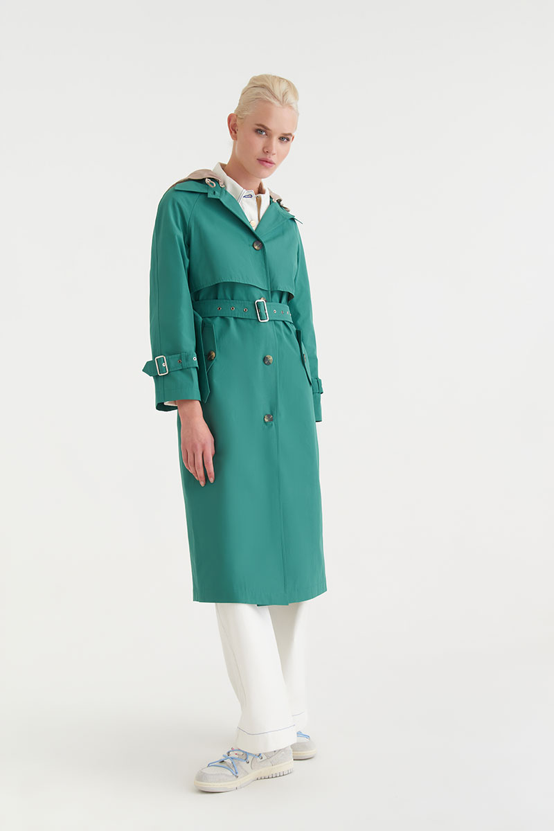 mayorgo.ru | Хлопковый тренч с капюшоном Esmeralda 9952 5345