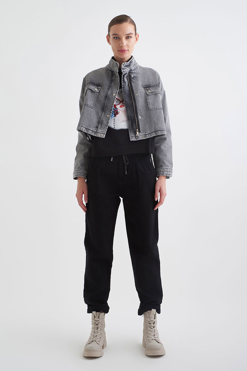 mayorgo.ru | Укороченная джинсовая куртка oversize Fabe B-MQ564 TAMO