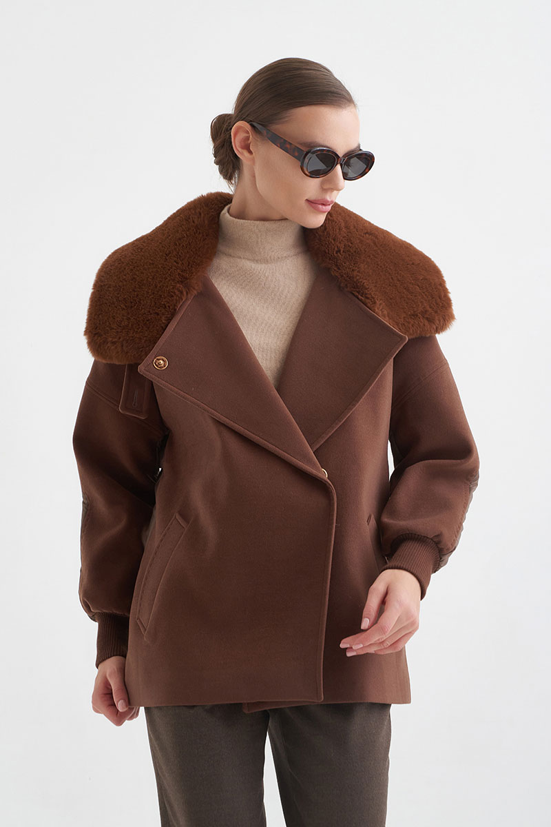 mayorgo.ru | Короткое пальто из смесовой шерсти La Chere 950-6016