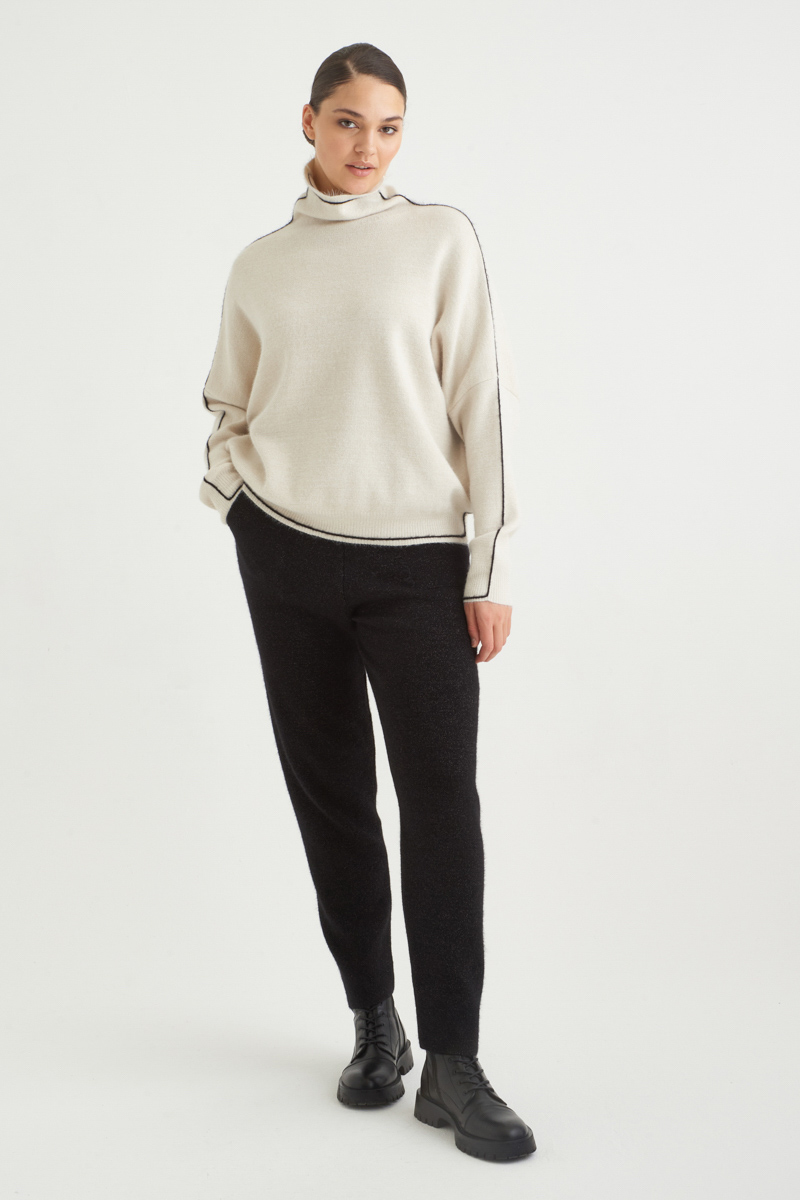 mayorgo.ru | Свитер с высоким воротником из хлопкового трикотажа Serianno KZK4326