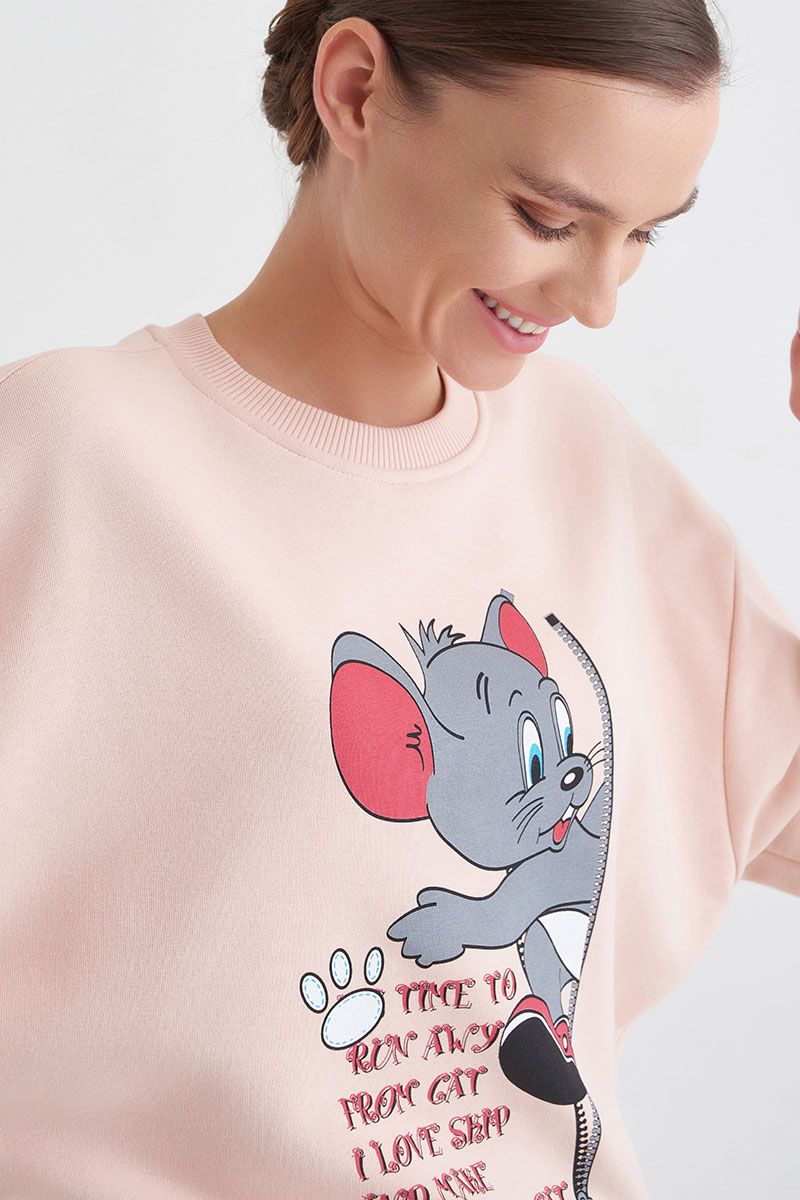 mayorgo.ru | Толстовка свободного кроя с принтом  Fabe B-W2075