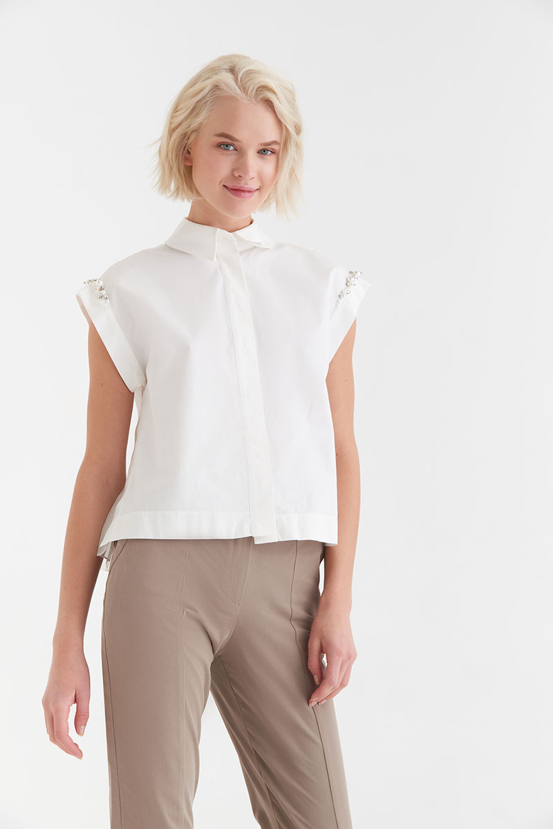 mayorgo.ru | Рубашка с плессированной спинкой Gizia M2H061