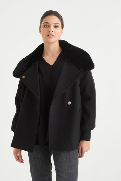 MAYORGO Короткое пальто из смесовой шерсти 