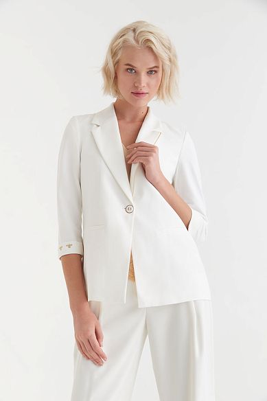 MAYORGO Однобортный пиджак прямого кроя 