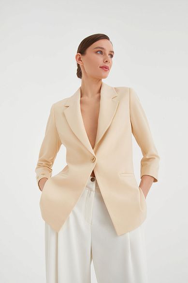 MAYORGO Однобортный пиджак прямого кроя 