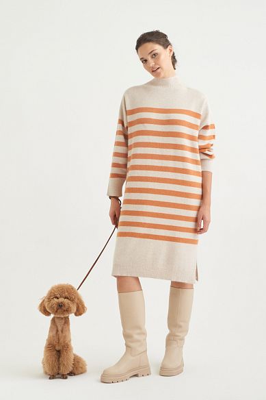 MAYORGO Платье длины миди с ангорой 