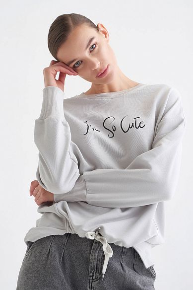 MAYORGO Толстовка свободного кроя с принтом  