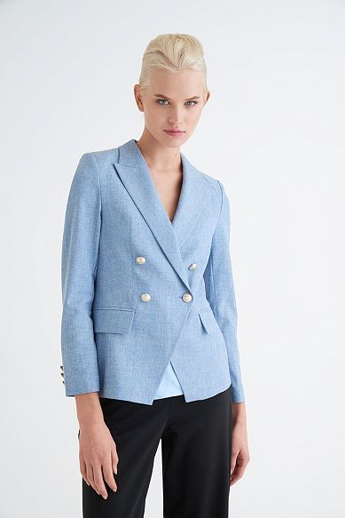 MAYORGO Двубортный пиджак с акцентными пуговицами 