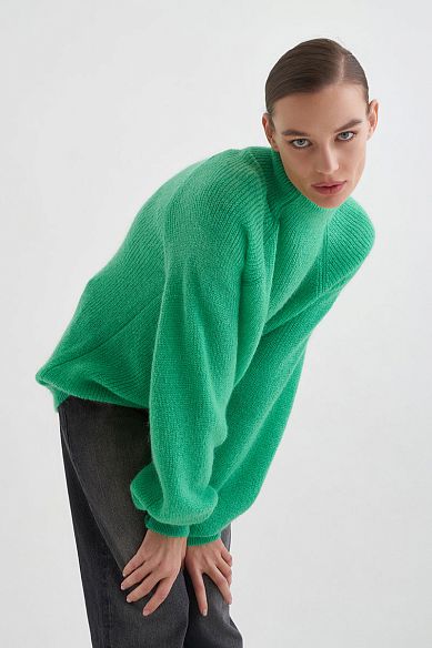 MAYORGO Объемный свитер из мохера и шерсти 