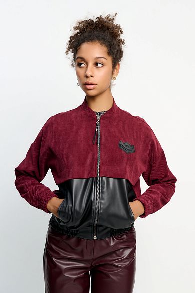 MAYORGO Комбинированный жакет на молнии  