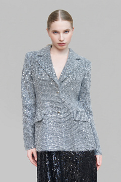 Твидовый жакет с пайетками