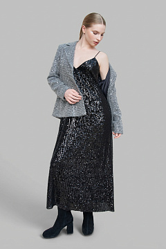 Платье-комбинация в пайетках