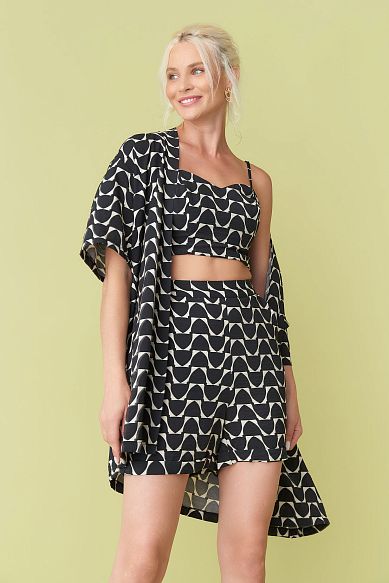 MAYORGO Шорты с геометричным принтом 