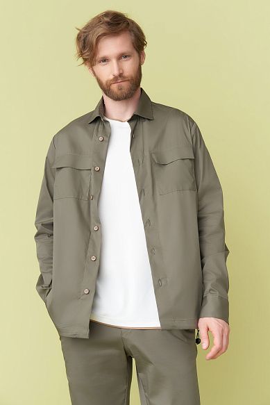 MAYORGO Рубашка с накладным карманами 