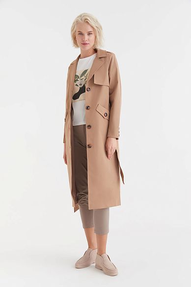 MAYORGO Двубортный тренч 