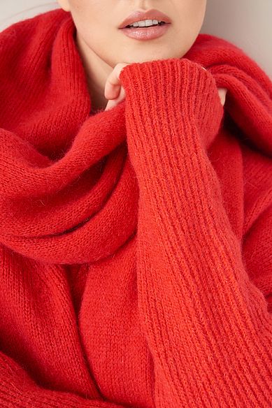 MAYORGO Объемный шарф из мохера и шерсти 