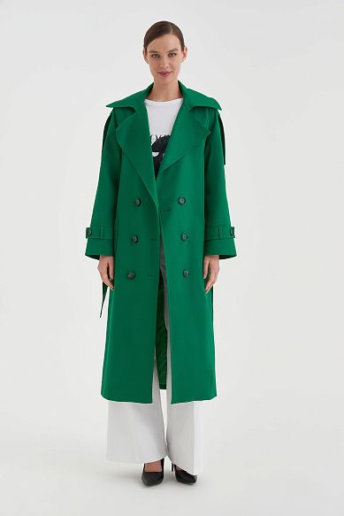 MAYORGO Двубортный тренч 