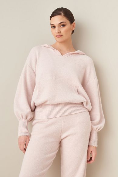 MAYORGO Пуловер из органического хлопка с капюшоном 