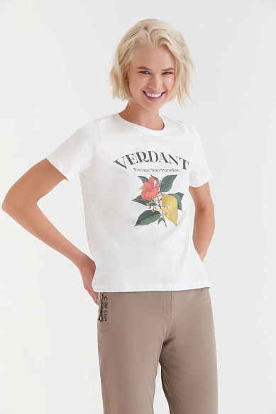 MAYORGO Футболка с принтом 