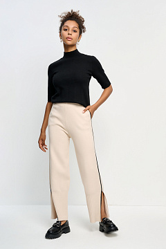 Брюки свободного кроя из хлопкового трикотажа