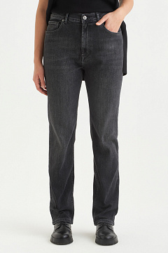 Джинсы прямого кроя с высокой посадкой